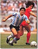Argentina's Maradona who, due to his versatility, led his team to the World Champion title.